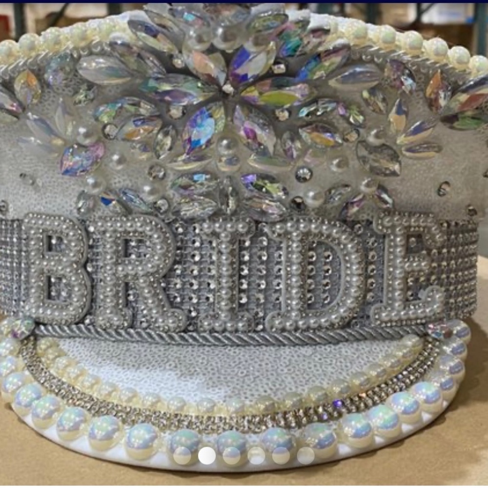 BRIDE BEDAZZLED HAT - bachelorette party bridal party